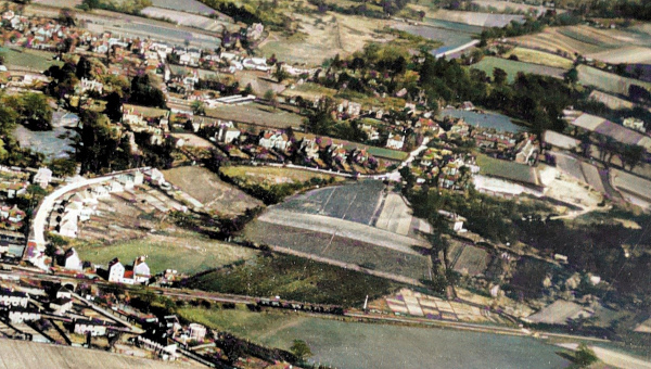 Colourised arial view of Market Gardens
